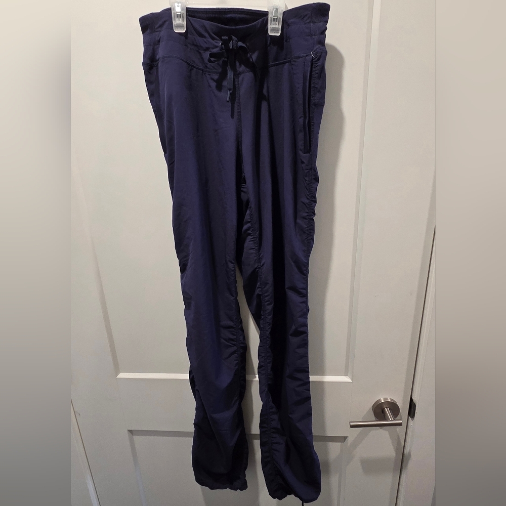 Navy Cinch-Ankle Track Pants